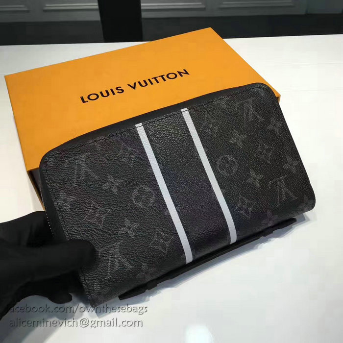 Louis Vuitton Monogram Eclipse Canvas Zippy XL Wallet N61698