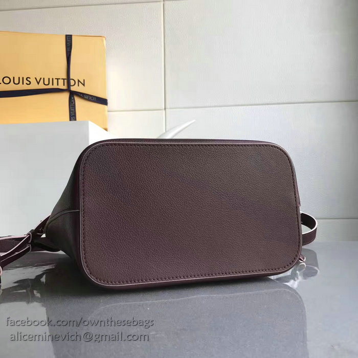 Louis Vuitton Soft Calfskin Lockme Bucket Bordeaux M54677