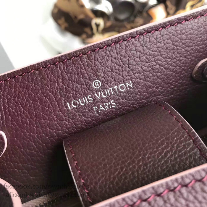 Louis Vuitton Soft Calfskin Lockme Bucket Bordeaux M54677