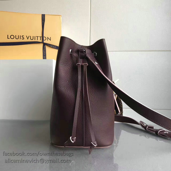 Louis Vuitton Soft Calfskin Lockme Bucket Bordeaux M54677