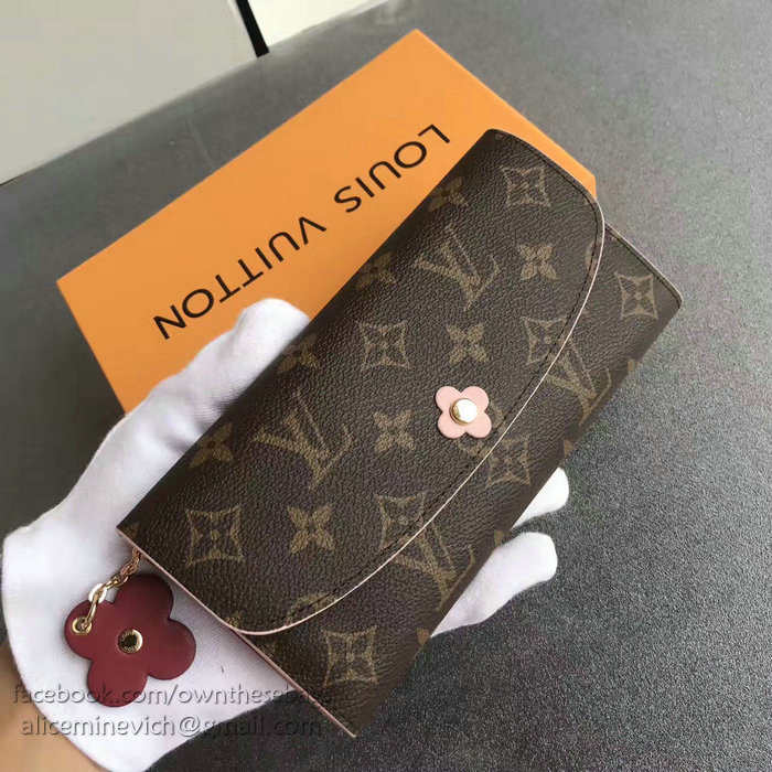 Louis Vuitton Monogram Canvas Emilie Wallet Burgundy M64202