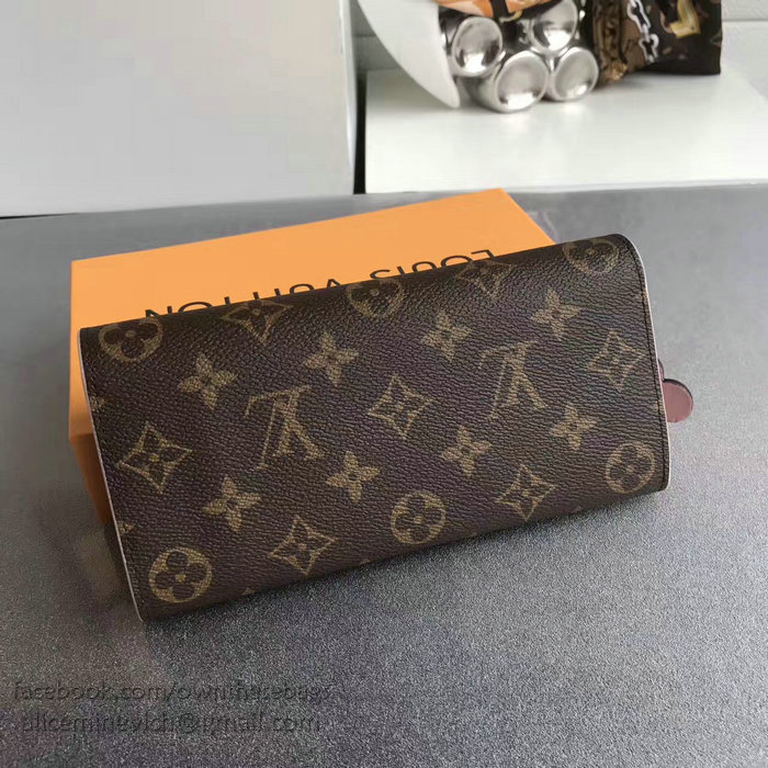 Louis Vuitton Monogram Canvas Emilie Wallet Burgundy M64202