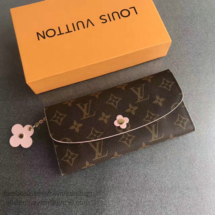 Louis Vuitton Monogram Canvas Emilie Wallet Pink M64202