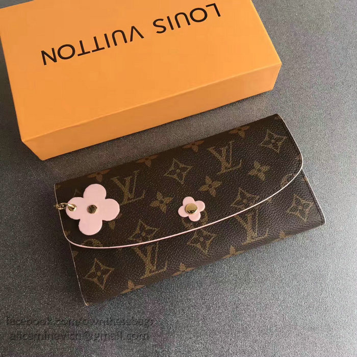 Louis Vuitton Monogram Canvas Emilie Wallet Pink M64202