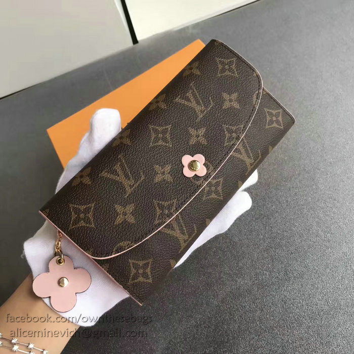 Louis Vuitton Monogram Canvas Emilie Wallet Pink M64202