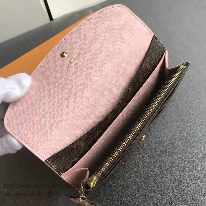 Louis Vuitton Monogram Canvas Emilie Wallet Pink M64202