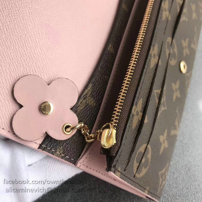 Louis Vuitton Monogram Canvas Emilie Wallet Pink M64202