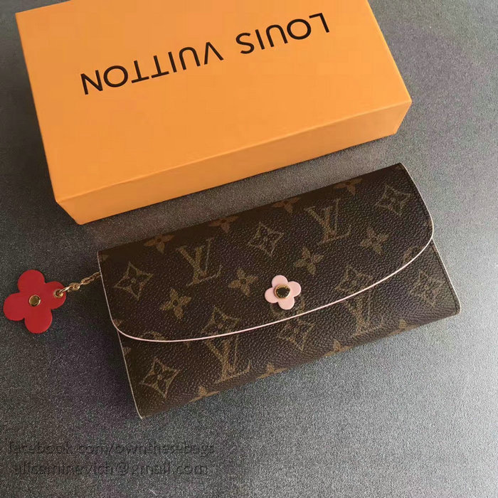 Louis Vuitton Monogram Canvas Emilie Wallet Red M64202