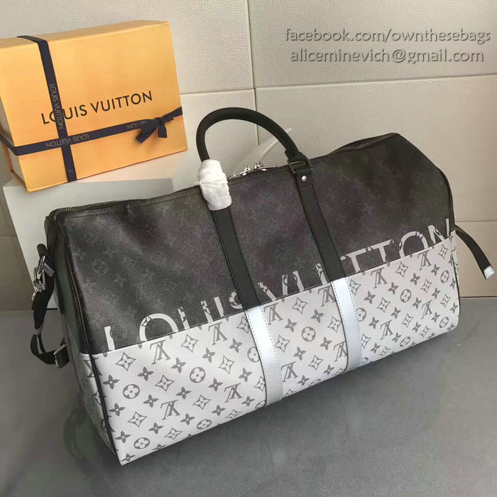 Louis Vuitton Monogram Canvas Keepall 55 Bandouliere M43412