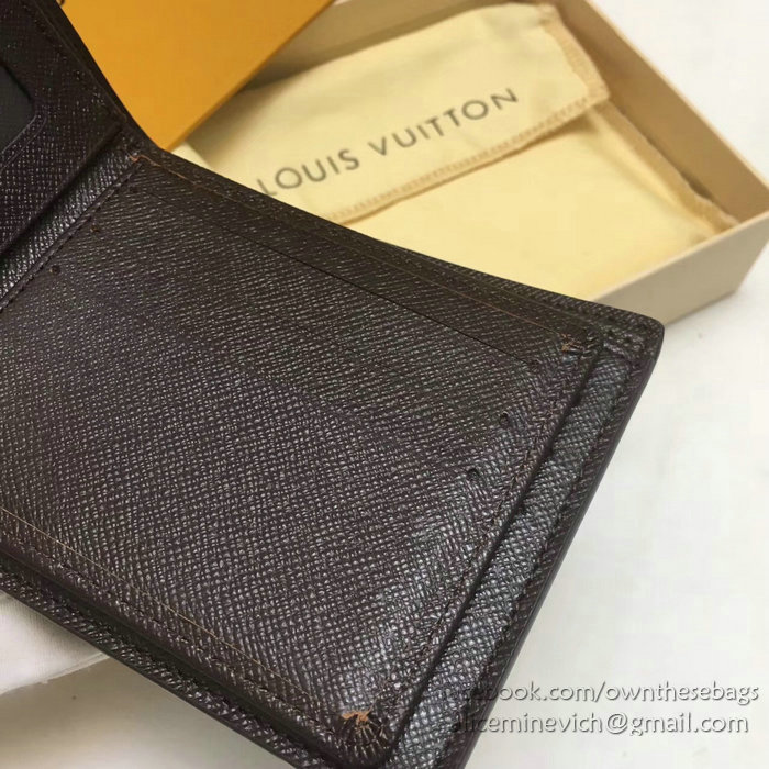 Louis Vuitton Damier Ebene Canvas Passport Wallet N61720