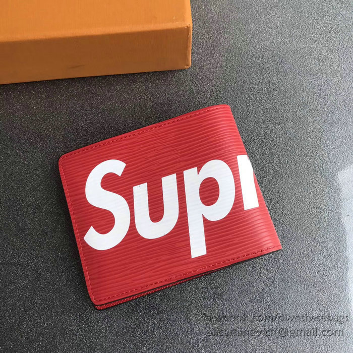 Louis Vuitton Epi Leather Supreme X Multiple Wallet Red M60662