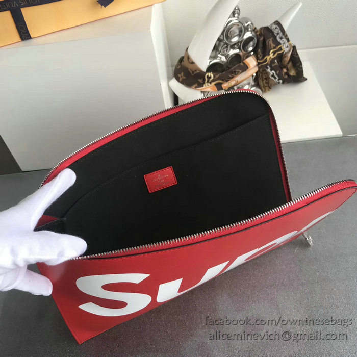 Louis Vuitton Epi Leather Supreme X Pochette Jour GM Red M64574