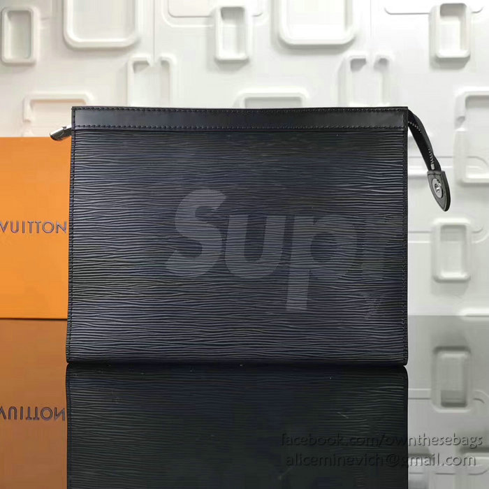 Louis Vuitton Epi Leather Supreme X Pochette Voyage MM Black M66888