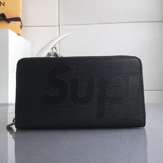 Louis Vuitton Epi Leather Supreme X Zippy Wallet Noir M60305