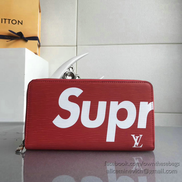 Louis Vuitton Epi Leather Supreme X Zippy Wallet Red M60305