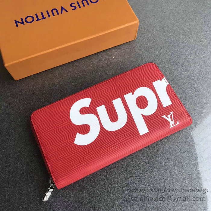 Louis Vuitton Epi Leather Supreme X Zippy Wallet Red M60305