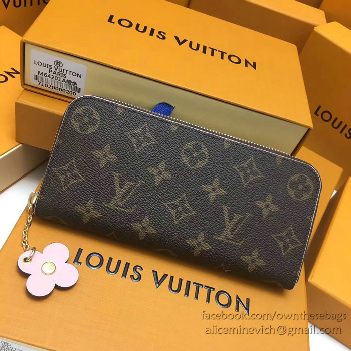 Louis Vuitton Monogram Canvas Clemence Wallet Orange M64201