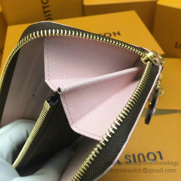 Louis Vuitton Monogram Canvas Clemence Wallet Pink M64201