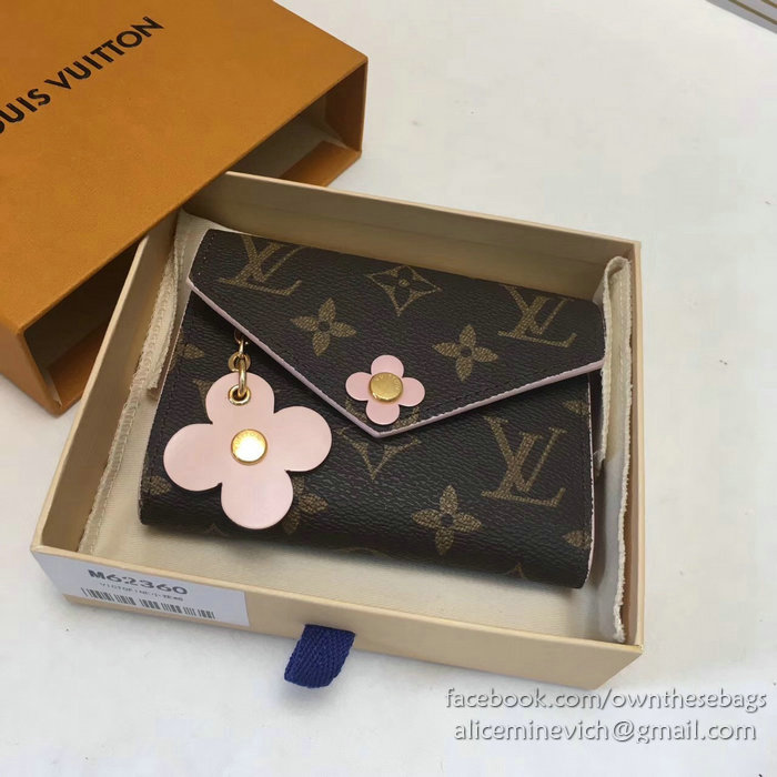 Louis Vuitton Monogram Canvas Victorine Wallet Rose Ballerine M62360