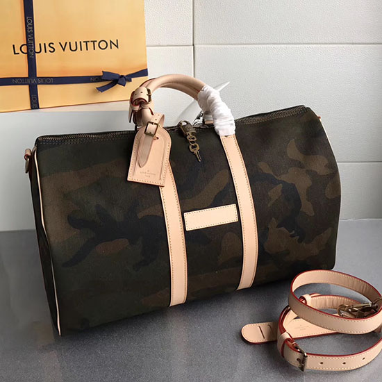 Louis Vuitton x Supreme Keepall 45 Camo M43466