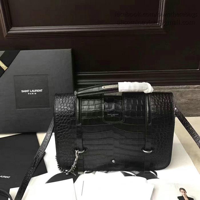 Saint Laurent Large Charlotte Messenger Bag Black 472657