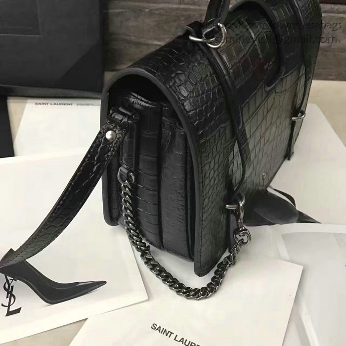 Saint Laurent Large Charlotte Messenger Bag Black 472657