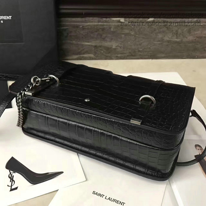 Saint Laurent Large Charlotte Messenger Bag Black 472657