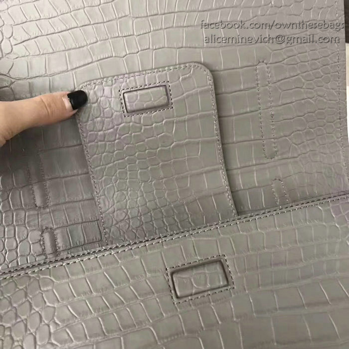 Saint Laurent Large Charlotte Messenger Bag Grey 472657