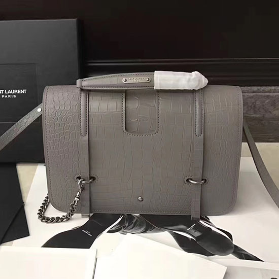 Saint Laurent Large Charlotte Messenger Bag Grey 472657