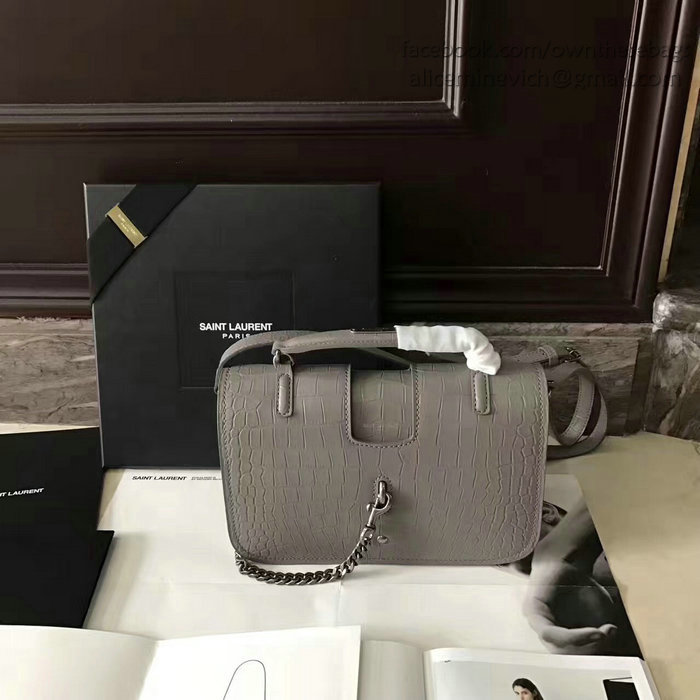 Saint Laurent Medium Charlotte Messenger Bag Grey 466561