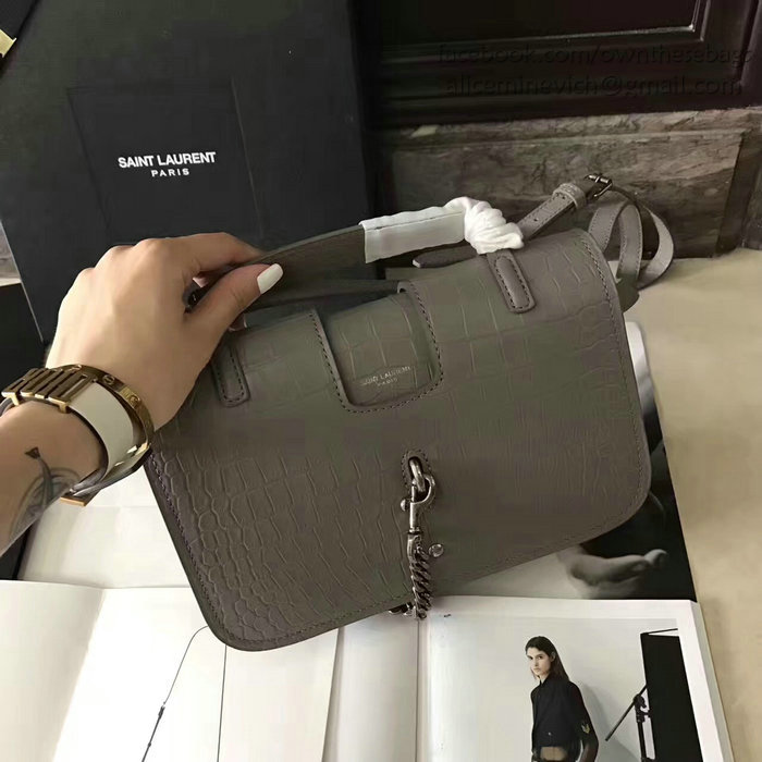 Saint Laurent Medium Charlotte Messenger Bag Grey 466561