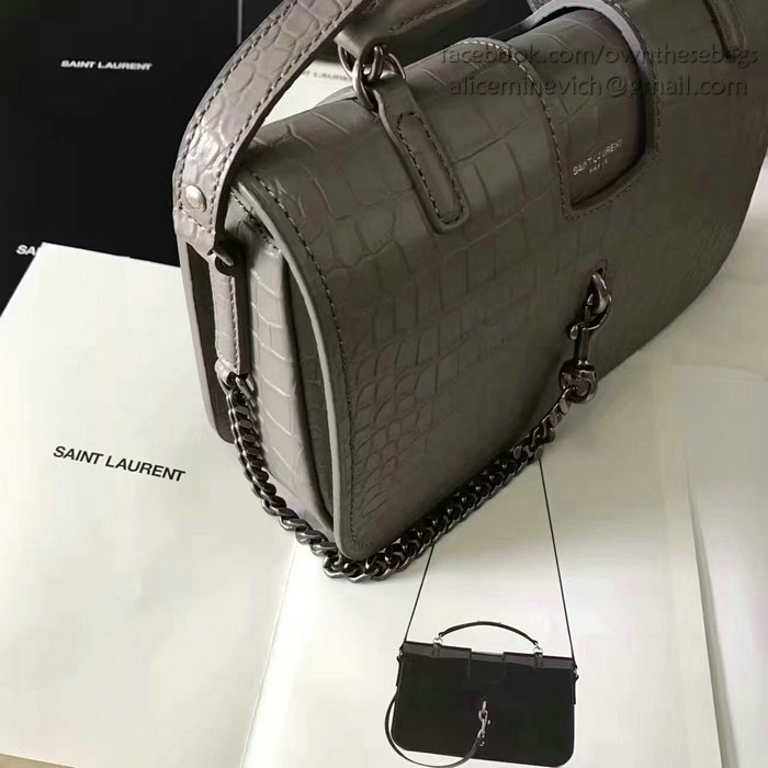 Saint Laurent Medium Charlotte Messenger Bag Grey 466561