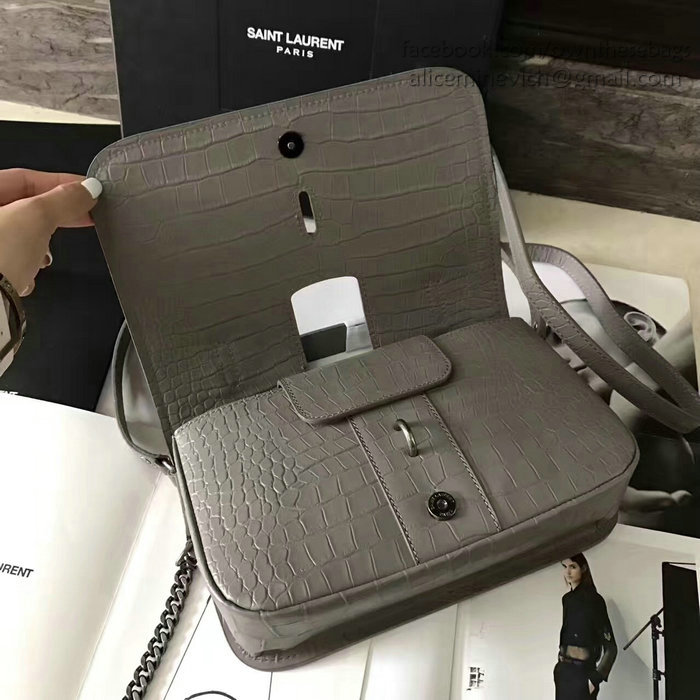 Saint Laurent Medium Charlotte Messenger Bag Grey 466561