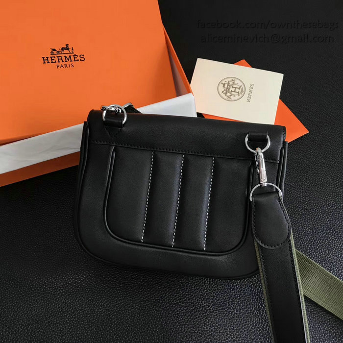 Hermes Berline Bag in Black Swift Leather H90081