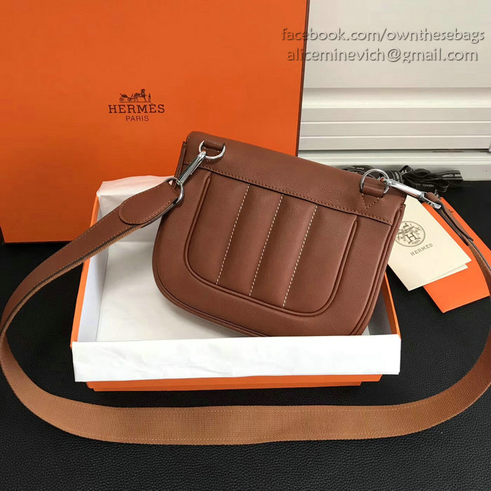 Hermes Berline Bag in Brown Swift Leather H90081