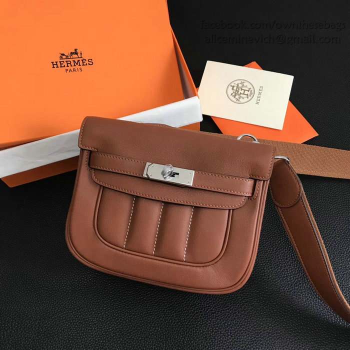 Hermes Berline Bag in Brown Swift Leather H90081