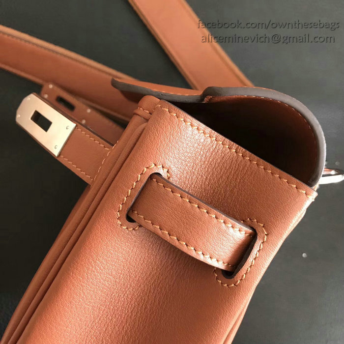 Hermes Berline Bag in Brown Swift Leather H90081