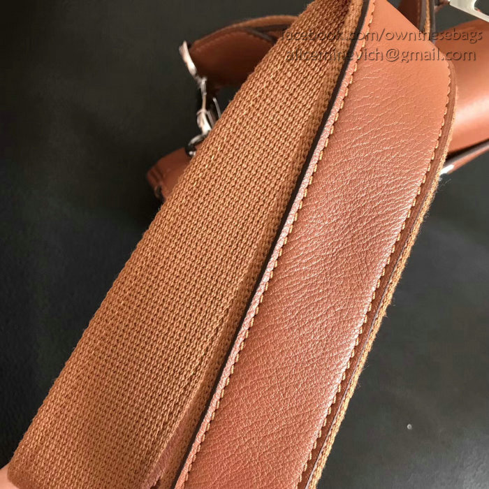 Hermes Berline Bag in Brown Swift Leather H90081