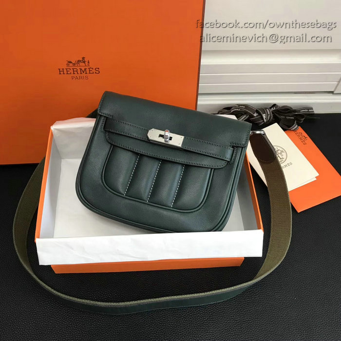 Hermes Berline Bag in Green Swift Leather H90081