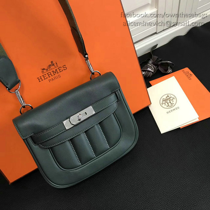 Hermes Berline Bag in Green Swift Leather H90081