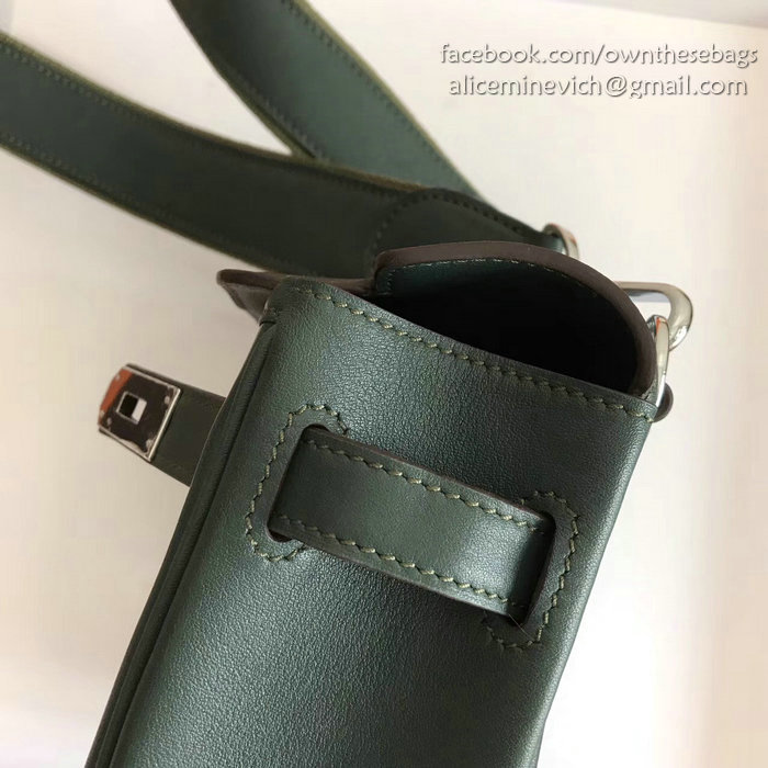 Hermes Berline Bag in Green Swift Leather H90081