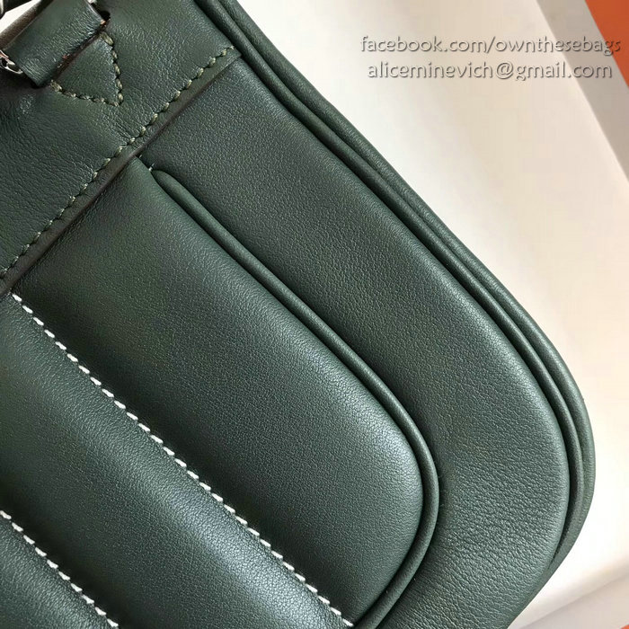 Hermes Berline Bag in Green Swift Leather H90081