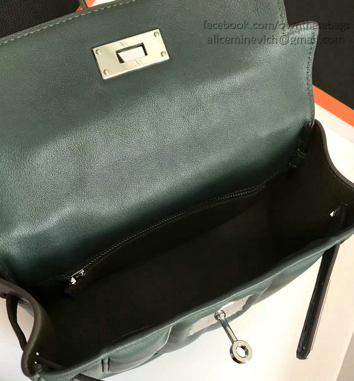 Hermes Berline Bag in Green Swift Leather H90081