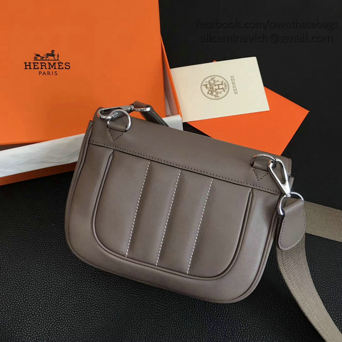 Hermes Berline Bag in Grey Swift Leather H90081