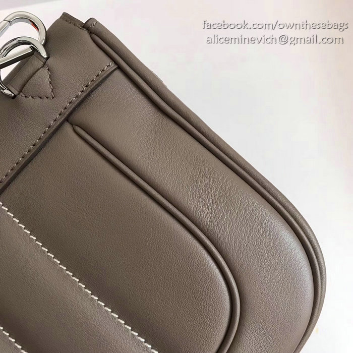 Hermes Berline Bag in Grey Swift Leather H90081