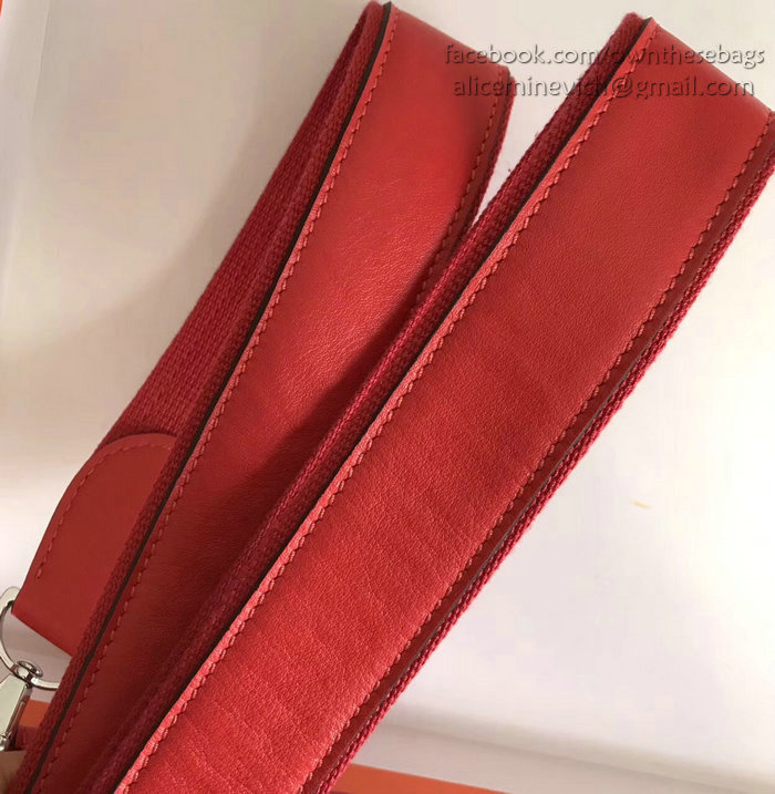 Hermes Berline Bag in Red Swift Leather H90081