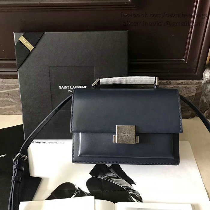 Medium Bellechasse Saint Laurent Bag in Blue Leather 482051