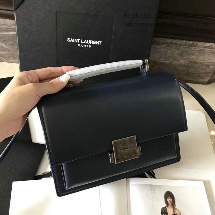 Medium Bellechasse Saint Laurent Bag in Blue Leather 482051