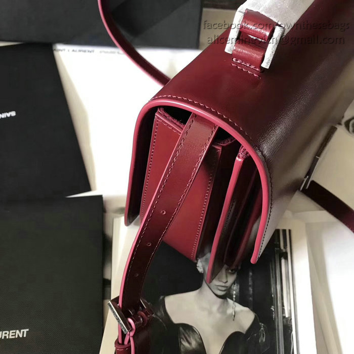 Medium Bellechasse Saint Laurent Bag in Burgundy Leather 482051