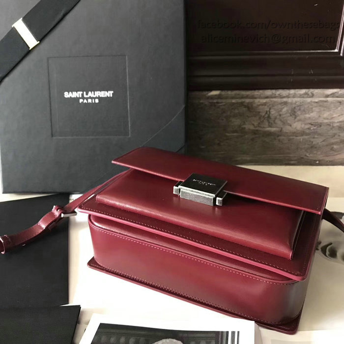 Medium Bellechasse Saint Laurent Bag in Burgundy Leather 482051